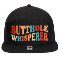 Butthole Whisperer Retro Sarcastic Jokes Funny 7 Panel Mesh Trucker Snapback Hat