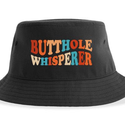 Butthole Whisperer Retro Sarcastic Jokes Funny Sustainable Bucket Hat