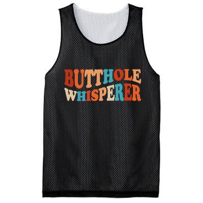Butthole Whisperer Retro Sarcastic Jokes Funny Mesh Reversible Basketball Jersey Tank