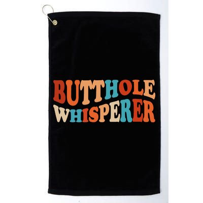 Butthole Whisperer Retro Sarcastic Jokes Funny Golf Towel