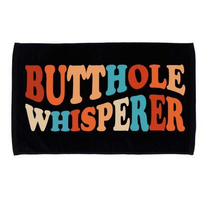 Butthole Whisperer Retro Sarcastic Jokes Funny Microfiber Hand Towel