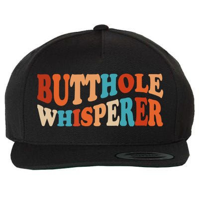 Butthole Whisperer Retro Sarcastic Jokes Funny Wool Snapback Cap