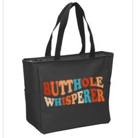 Butthole Whisperer Retro Sarcastic Jokes Funny Zip Tote Bag