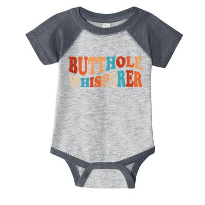 Butthole Whisperer Retro Sarcastic Jokes Funny Infant Baby Jersey Bodysuit