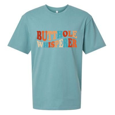 Butthole Whisperer Retro Sarcastic Jokes Funny Sueded Cloud Jersey T-Shirt