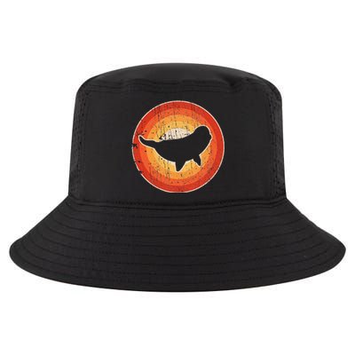 Beluga Whale Retro Vintage 60s 70s Sunset Sea Animal Lovers Cool Comfort Performance Bucket Hat