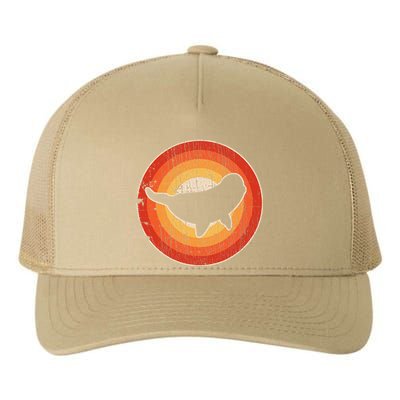 Beluga Whale Retro Vintage 60s 70s Sunset Sea Animal Lovers Yupoong Adult 5-Panel Trucker Hat