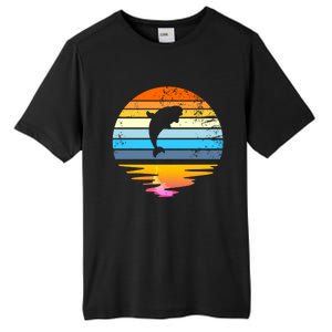 Beluga Whale Retro Sunset Save The Whales Beluga Meaningful Gift Tall Fusion ChromaSoft Performance T-Shirt