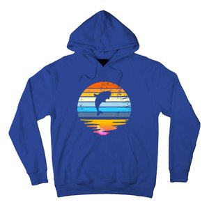 Beluga Whale Retro Sunset Save The Whales Beluga Meaningful Gift Hoodie