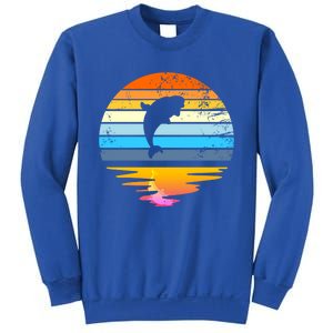 Beluga Whale Retro Sunset Save The Whales Beluga Meaningful Gift Sweatshirt