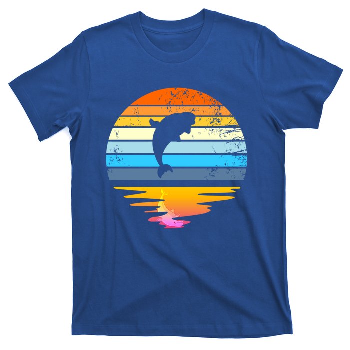 Beluga Whale Retro Sunset Save The Whales Beluga Meaningful Gift T-Shirt