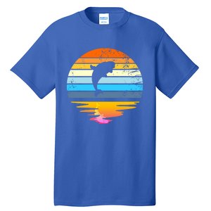 Beluga Whale Retro Sunset Save The Whales Beluga Meaningful Gift Tall T-Shirt