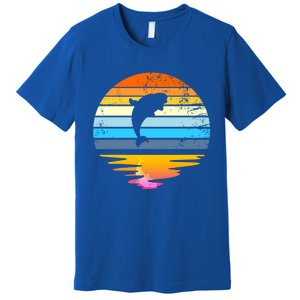 Beluga Whale Retro Sunset Save The Whales Beluga Meaningful Gift Premium T-Shirt