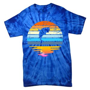 Beluga Whale Retro Sunset Save The Whales Beluga Meaningful Gift Tie-Dye T-Shirt