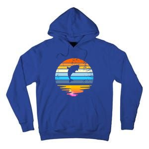 Beluga Whale Retro Sunset Save The Whales Beluga Meaningful Gift Tall Hoodie