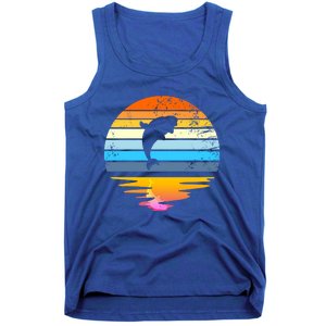 Beluga Whale Retro Sunset Save The Whales Beluga Meaningful Gift Tank Top