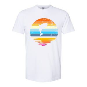 Beluga Whale Retro Sunset Save The Whales Beluga Meaningful Gift Softstyle CVC T-Shirt