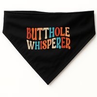 Butthole Whisperer Retro Sarcastic Jokes Funny USA-Made Doggie Bandana