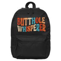 Butthole Whisperer Retro Sarcastic Jokes Funny 16 in Basic Backpack