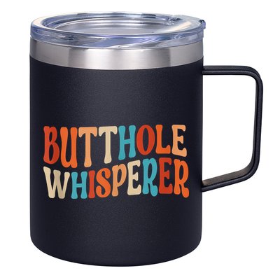 Butthole Whisperer Retro Sarcastic Jokes Funny 12oz Stainless Steel Coffee Mug