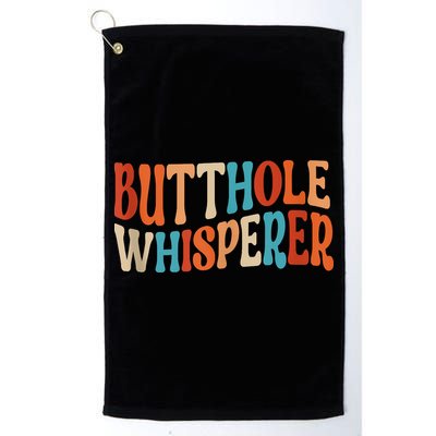 Butthole Whisperer Retro Sarcastic Jokes Funny Golf Towel