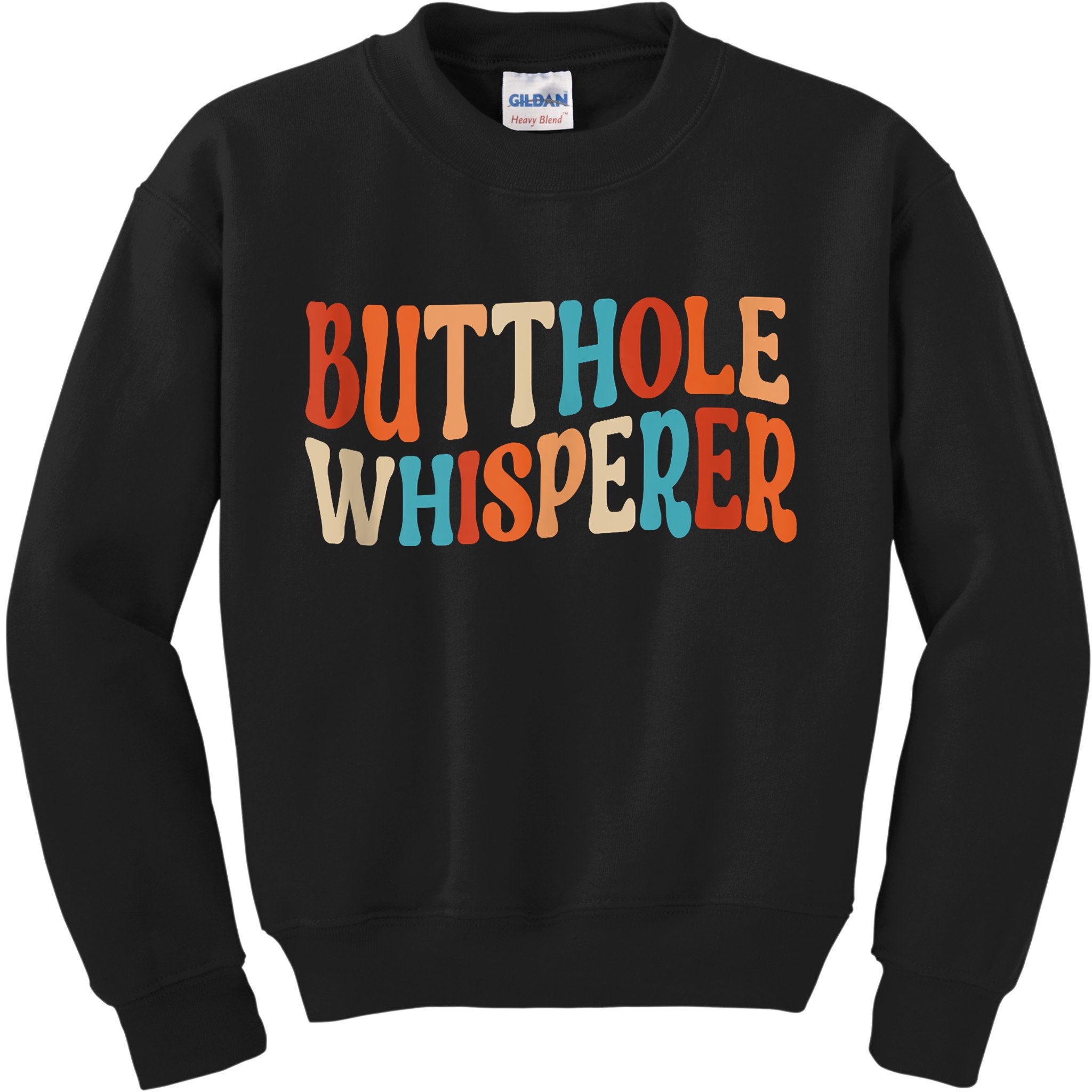 Butthole Whisperer Retro Sarcastic Jokes Funny Kids Sweatshirt