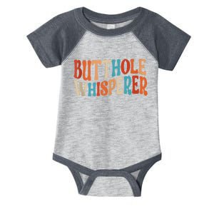 Butthole Whisperer Retro Sarcastic Jokes Funny Infant Baby Jersey Bodysuit