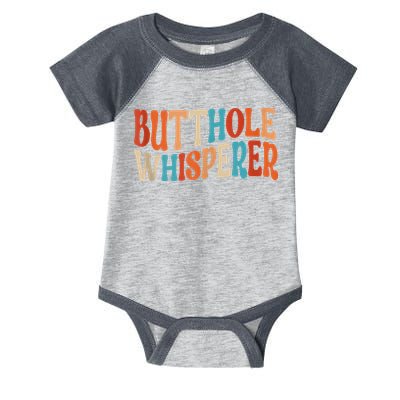 Butthole Whisperer Retro Sarcastic Jokes Funny Infant Baby Jersey Bodysuit