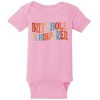 Butthole Whisperer Retro Sarcastic Jokes Funny Baby Bodysuit