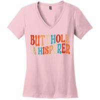 Butthole Whisperer Retro Sarcastic Jokes Funny Women's V-Neck T-Shirt
