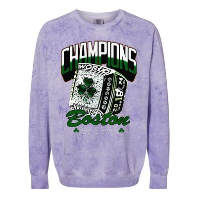 Boston World Ring 2024 Gift Colorblast Crewneck Sweatshirt