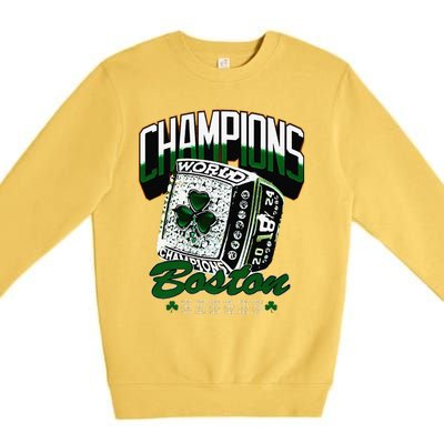 Boston World Ring 2024 Gift Premium Crewneck Sweatshirt