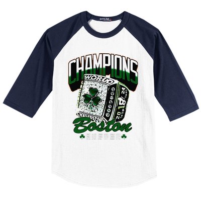 Boston World Ring 2024 Gift Baseball Sleeve Shirt