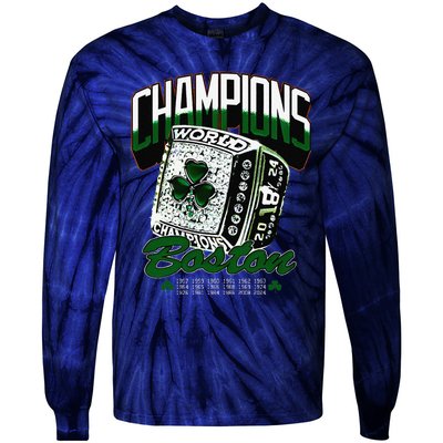 Boston World Ring 2024 Gift Tie-Dye Long Sleeve Shirt