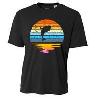 Beluga Whale Retro Sunset Save The Whales Beluga Meaningful Cooling Performance Crew T-Shirt