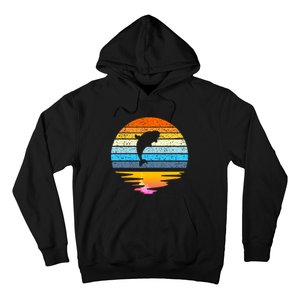 Beluga Whale Retro Sunset Save The Whales Beluga Meaningful Hoodie