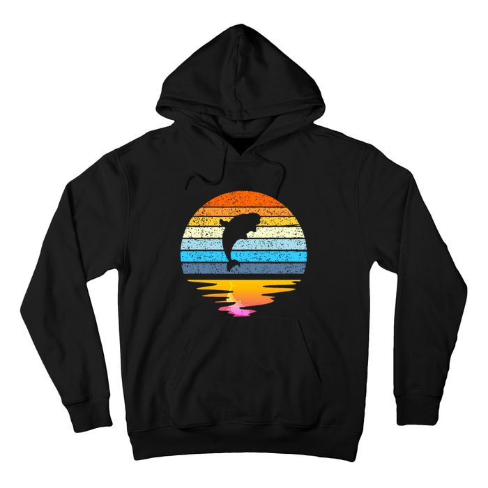 Beluga Whale Retro Sunset Save The Whales Beluga Meaningful Hoodie