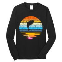 Beluga Whale Retro Sunset Save The Whales Beluga Meaningful Long Sleeve Shirt