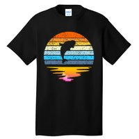 Beluga Whale Retro Sunset Save The Whales Beluga Meaningful Tall T-Shirt