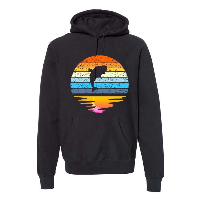 Beluga Whale Retro Sunset Save The Whales Beluga Meaningful Premium Hoodie