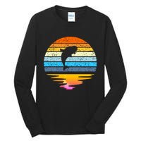 Beluga Whale Retro Sunset Save The Whales Beluga Meaningful Tall Long Sleeve T-Shirt