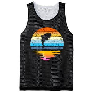 Beluga Whale Retro Sunset Save The Whales Beluga Meaningful Mesh Reversible Basketball Jersey Tank