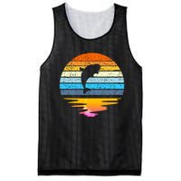 Beluga Whale Retro Sunset Save The Whales Beluga Meaningful Mesh Reversible Basketball Jersey Tank