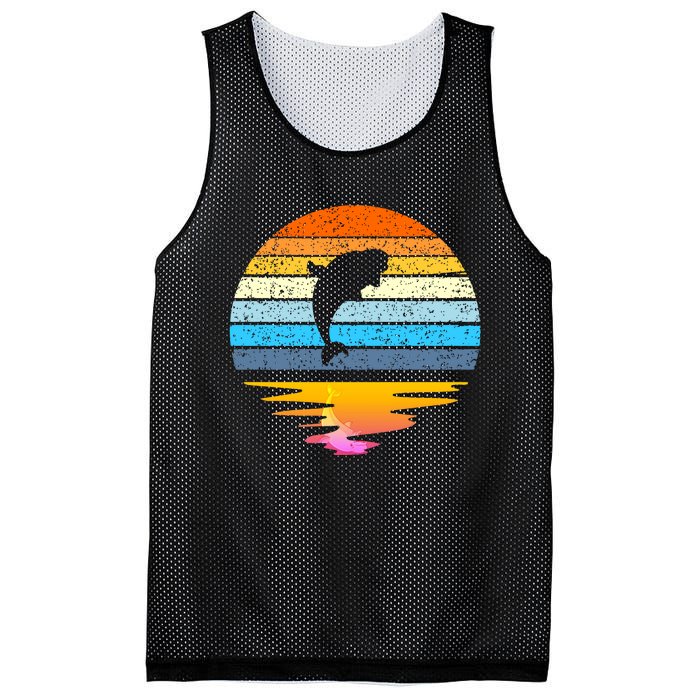 Beluga Whale Retro Sunset Save The Whales Beluga Meaningful Mesh Reversible Basketball Jersey Tank