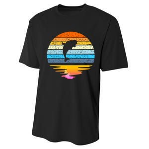 Beluga Whale Retro Sunset Save The Whales Beluga Meaningful Performance Sprint T-Shirt