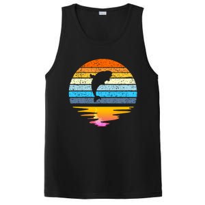 Beluga Whale Retro Sunset Save The Whales Beluga Meaningful PosiCharge Competitor Tank