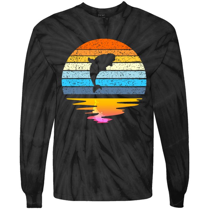 Beluga Whale Retro Sunset Save The Whales Beluga Meaningful Tie-Dye Long Sleeve Shirt