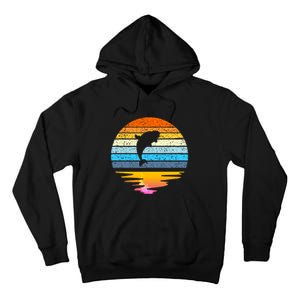 Beluga Whale Retro Sunset Save The Whales Beluga Meaningful Tall Hoodie