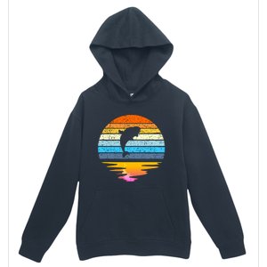 Beluga Whale Retro Sunset Save The Whales Beluga Meaningful Urban Pullover Hoodie