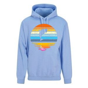 Beluga Whale Retro Sunset Save The Whales Beluga Meaningful Unisex Surf Hoodie